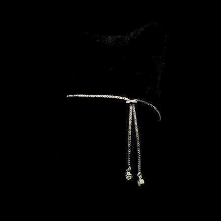 Evil Eye Heart 92.5 Sterling Silver Flexi Bracelet